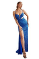 Cut Out Spaghetti Straps Prom Evening Gown 2025 Sexy Formal Dress - ROYAL ROYAL / 2 - Dress