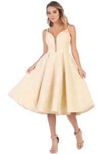 Cute Short Prom Dress - Yellow / 4