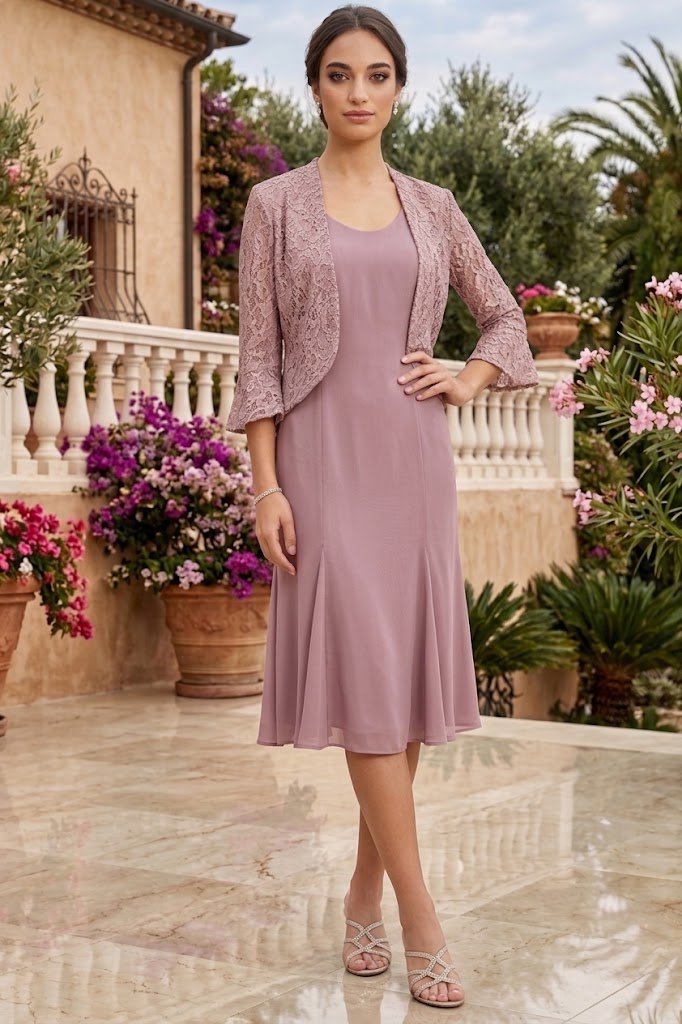 Eva USA Mauve Mother of the Bride Dress
