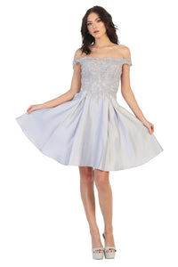 Dama Dresses for Quinceanera in Silver Style MQ1766 Quince Outfit - Silver / 2 - Dress