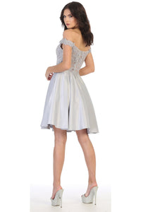 Dama Dresses for Quinceanera in Silver Style MQ1766 Quince Outfit - Dress