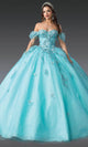 Dancing Queen 1903 - Beaded Embroidered Sweetheart Ballgown Quinceanera Dresses XS / Aqua
