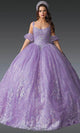 Dancing Queen 1907 - Beaded Embroidered Ballgown with Puff Sleeve Quinceanera Dresses XS / Lilac