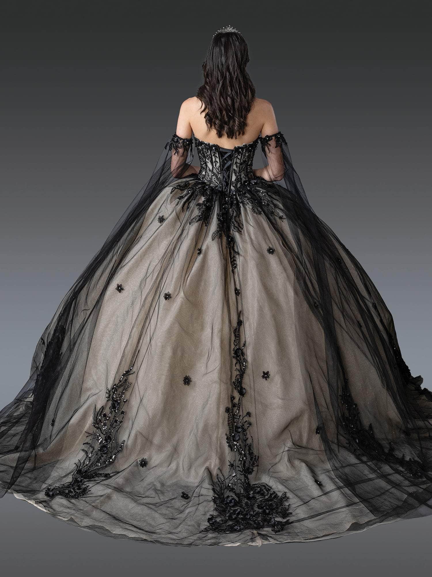 Dancing Queen 1912 - Embroidered Ballgown with Cape Sleeves Ball Gowns