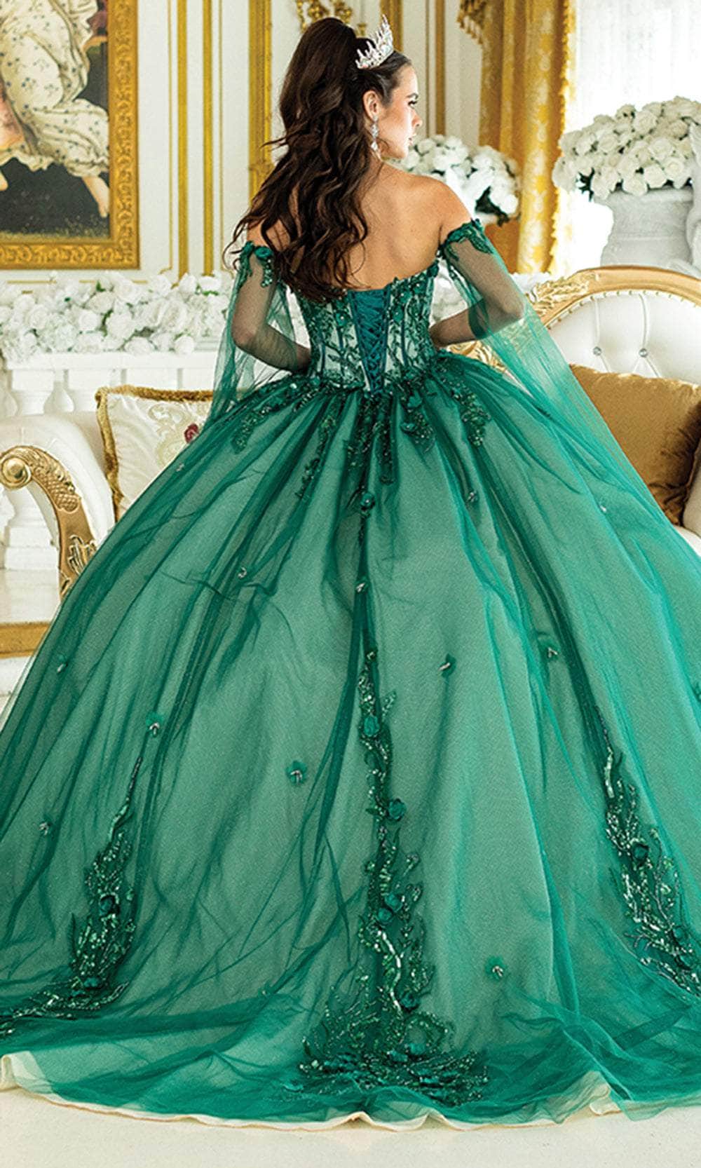 Dancing Queen 1912 - Embroidered Ballgown with Cape Sleeves Ball Gowns
