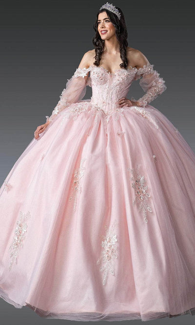 Dancing Queen 1914 - Detachable Puff Sleeve Floral Ballgown Ball Gowns