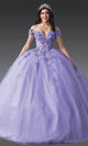 Dancing Queen 1917 - 3D Floral Off-Shoulder Ballgown Quinceanera Dresses XS / Lilac