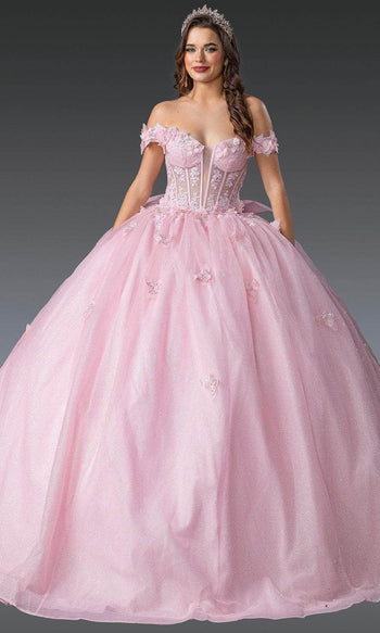 Dancing Queen 1933 - Glitter Tulle Floral Ballgown Ball Gowns