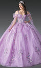 Dancing Queen 1947 - Sequined Sheer Cape Sleeve Ballgown Ball Gowns