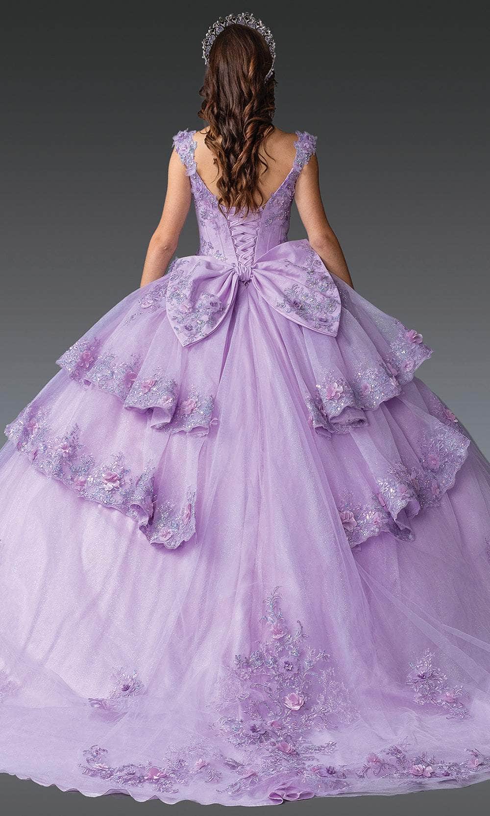 Dancing Queen 1952 - V-Neck Embroidered Quince Gown Quinceanera Dresses XS / Lilac