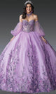 Dancing Queen 1953 - Sequin Embroidered Puff Sleeve Ballgown Quinceanera Dresses XS / Lilac