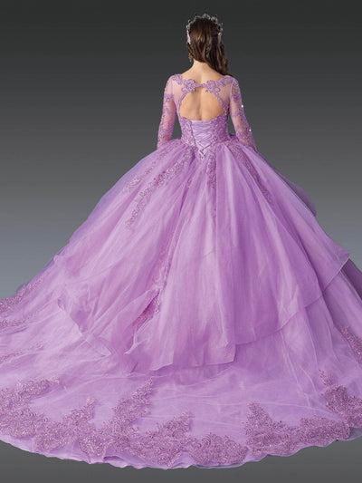 Dancing Queen 1956 - Sequin Embroidered Bateau Ballgown Quinceanera Dresses XS / Lilac