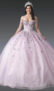 Dancing Queen 1959 - Floral Sequin Sweetheart Corset Ballgown Quinceanera Dresses XS / Blush