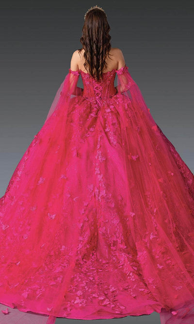 Dancing Queen 1960 – Fairytale Butterfly Embroidered Ballgown with Sheer Cape