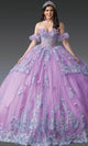 Dancing Queen 1961 - Off-Shoulder 3D Floral Quinceanera Gown Ball Gowns XS / Lilac