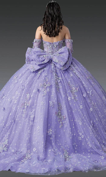 Dancing Queen 1965 - Embroidered Butterfly Strapless Ballgown Quinceanera Dresses XS / Lilac