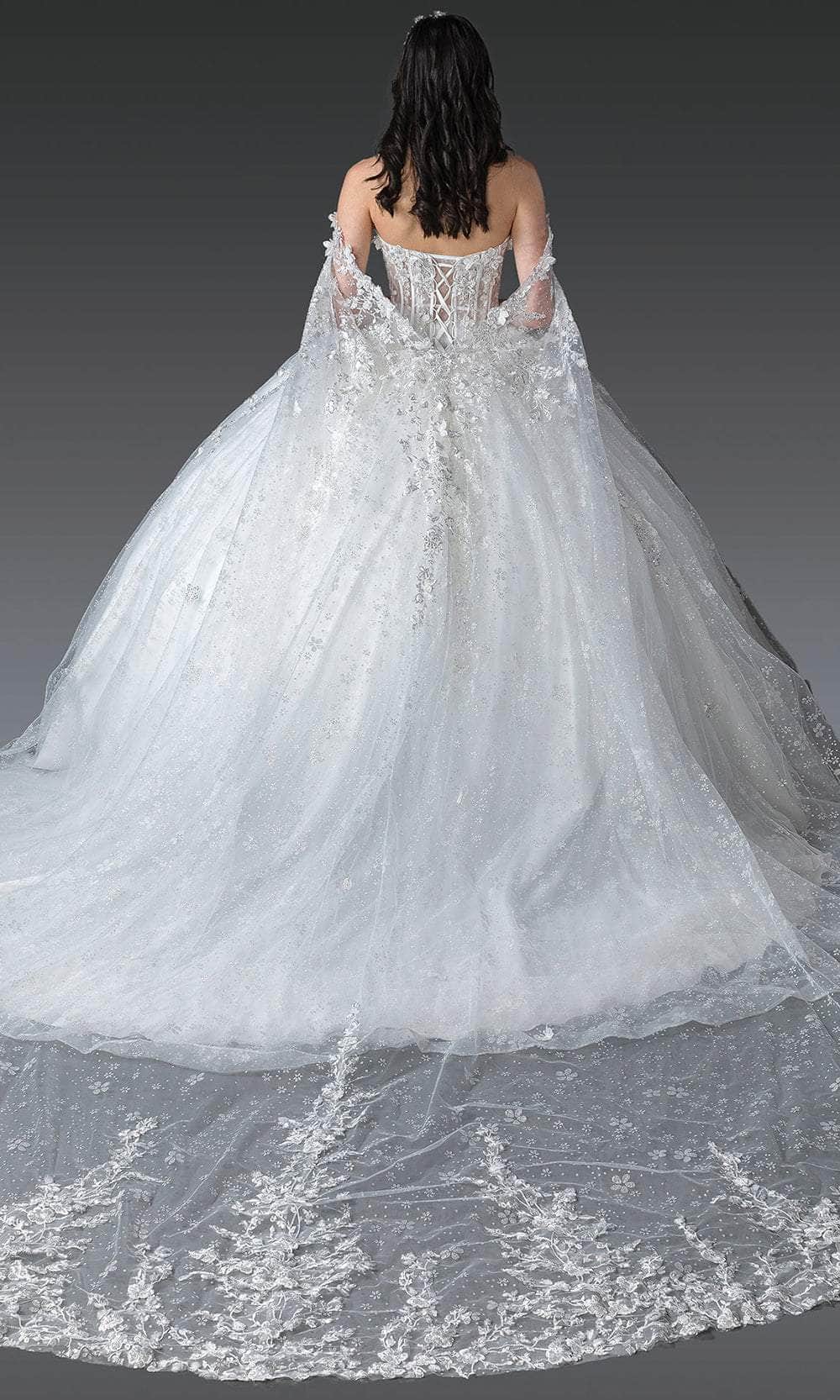 Dancing Queen 1970 – Sweetheart Sheer Cape Glitter Ballgown