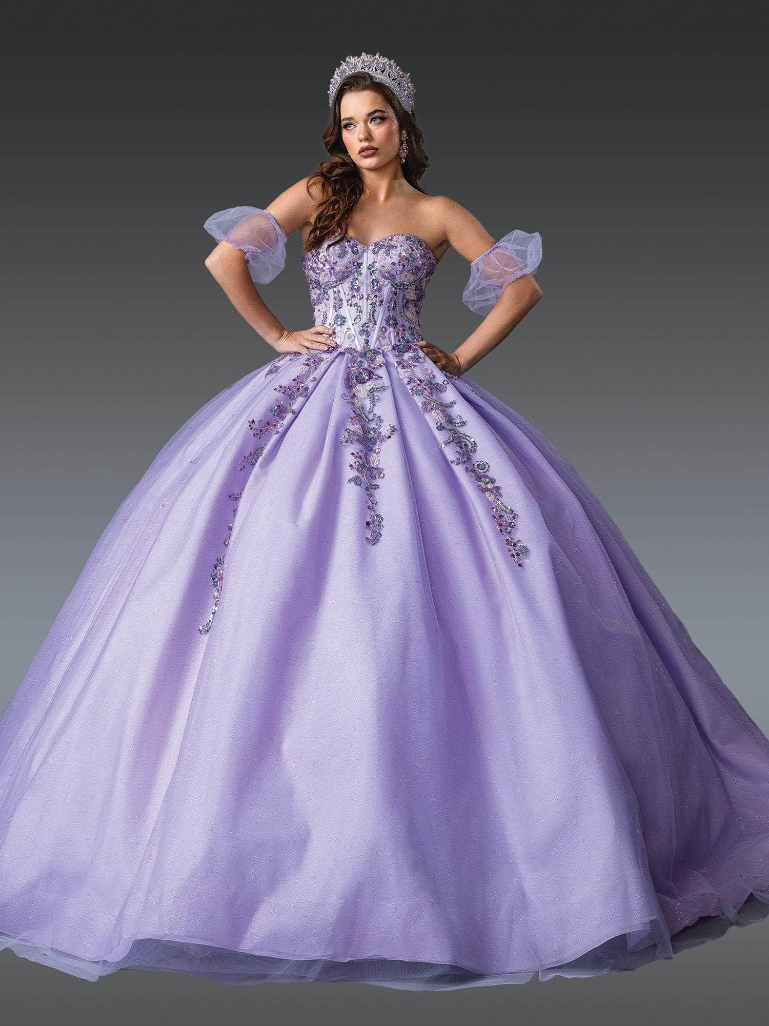 Dancing Queen 1977 - Beaded Sweetheart Quince Gown Quinceanera Dresses XS / Lilac