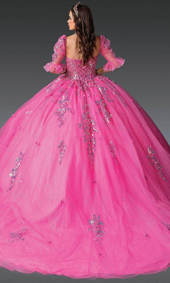 Dancing Queen 1995 - Strapless Sweetheart Sequin Lace Ballgown Quinceanera Dresses XS / Rose Pink