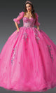 Dancing Queen 1995 - Strapless Sweetheart Sequin Lace Ballgown Quinceanera Dresses XS / Rose Pink