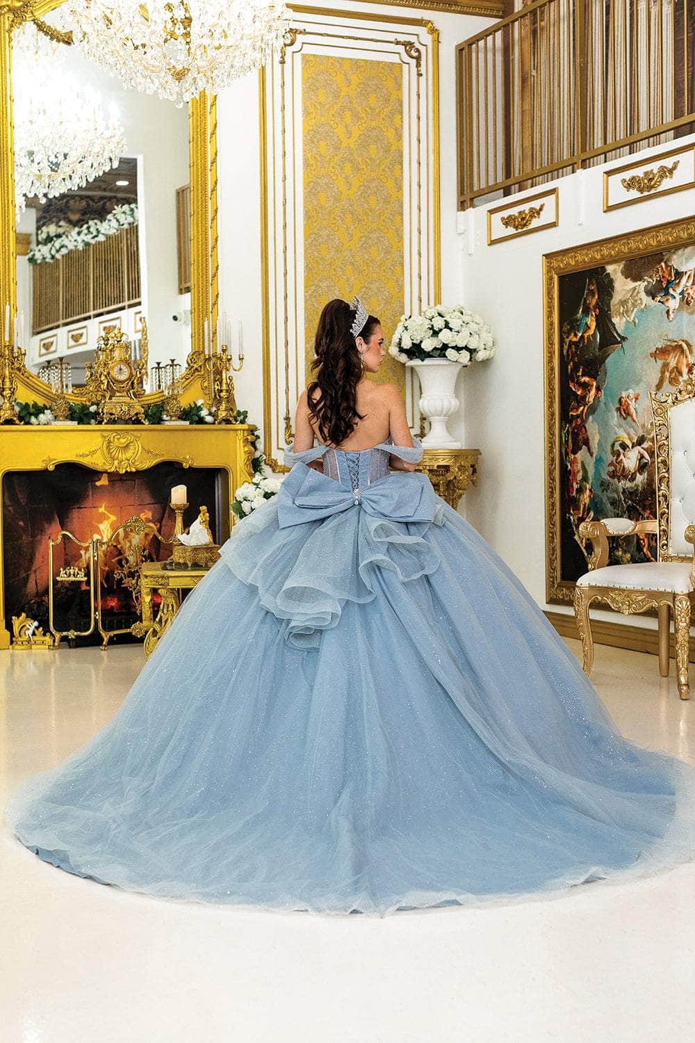 Dancing Queen 1996 - Glitter Off Shoulder Ballgown with Bow Ball Gowns