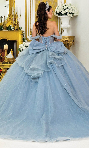 Dancing Queen 1996 - Glitter Off Shoulder Ballgown with Bow Ball Gowns