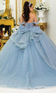 Dancing Queen 1996 - Glitter Off Shoulder Ballgown with Bow Ball Gowns
