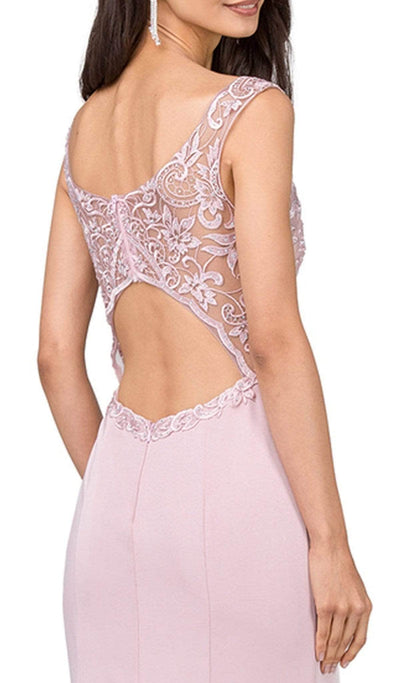 Dancing Queen - 2006 Embroidered Sheer Mermaid Prom Dress Prom Dresses XS / Navy