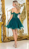Dancing Queen 3405 – Sparkling Sequined Off-Shoulder Short A-Line Dress