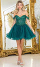 Dancing Queen 3405 – Sparkling Sequined Off-Shoulder Short A-Line Dress