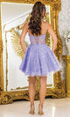 Dancing Queen 3419 – Beaded Floral Embroidered Illusion Corset A-Line Dress