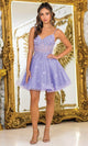 Dancing Queen 3419 – Beaded Floral Embroidered Illusion Corset A-Line Dress