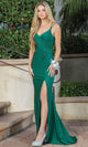 Dancing Queen 4283 – Lace-Up Back Sheath Prom Dress