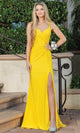 Dancing Queen 4283 – Lace-Up Back Sheath Prom Dress