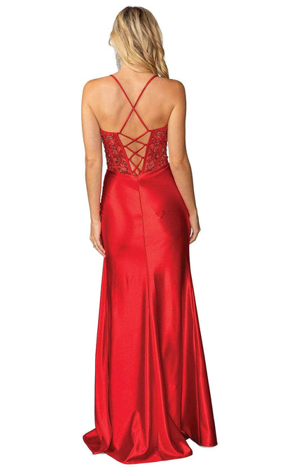 Dancing Queen 4439 – Elegant Floral Beaded Sheath Gown