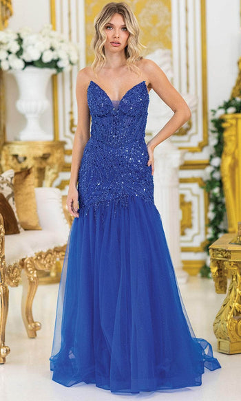 Dancing Queen 4468 – Glamorous Sequin Mermaid Evening Gown