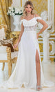 Dancing Queen 4474 – Beaded Off-Shoulder A-Line Gown