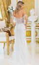 Dancing Queen 4489 – Off-Shoulder Sequin Sheath Gown with High Slit