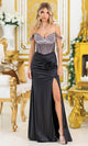 Dancing Queen 4517 – Off-Shoulder Beaded Sheath Evening Gown