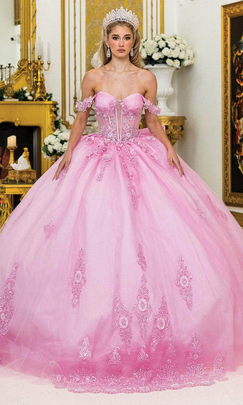 Dancing Queen 5000 - Sweetheart Neck Floral Applique Ballgown Ball Gowns