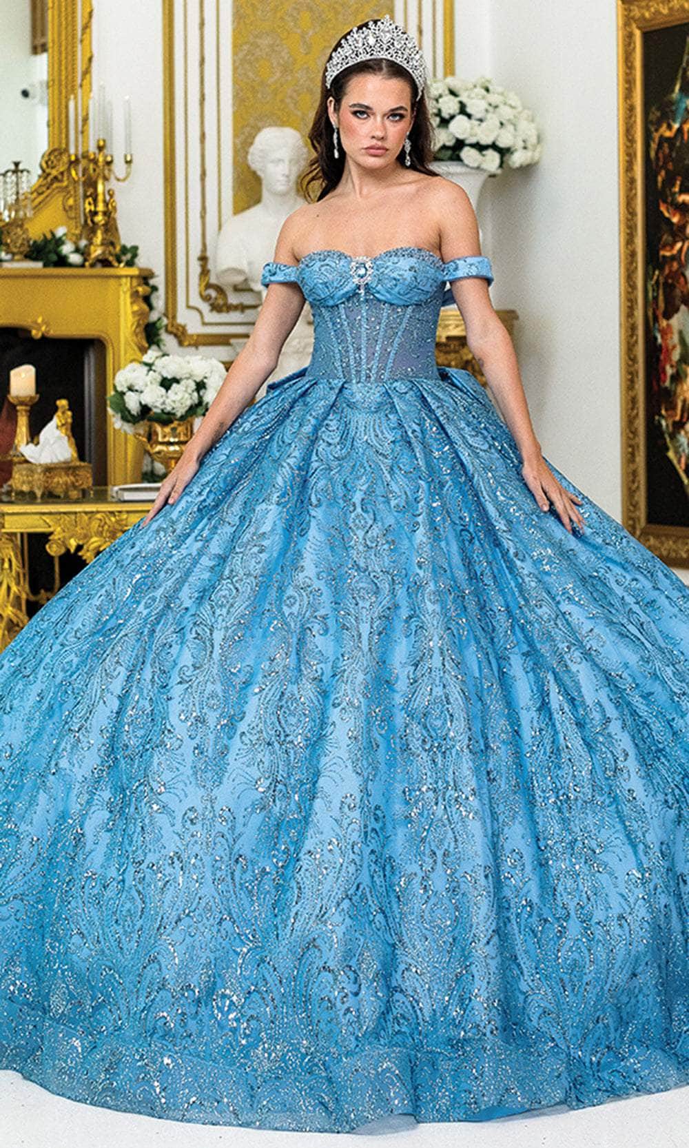 Dancing Queen 5043 - Embroidered Lace Glitter Ballgown Ball Gowns