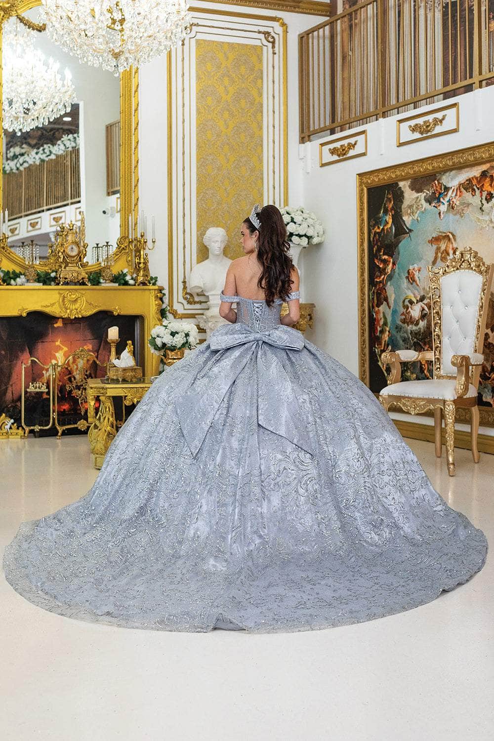 Dancing Queen 5043 - Embroidered Lace Glitter Ballgown Ball Gowns