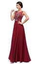 Dancing Queen 8736 - Embellished Pleated A-line Gown Evening Dresses