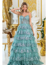 Dancing Queen DQ-4478 Elegant Sage Green Prom Ball Gown