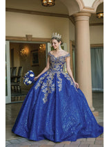 Sweet 16 Birthday Party Dress in Blue by DQ-1636 Ball Gown