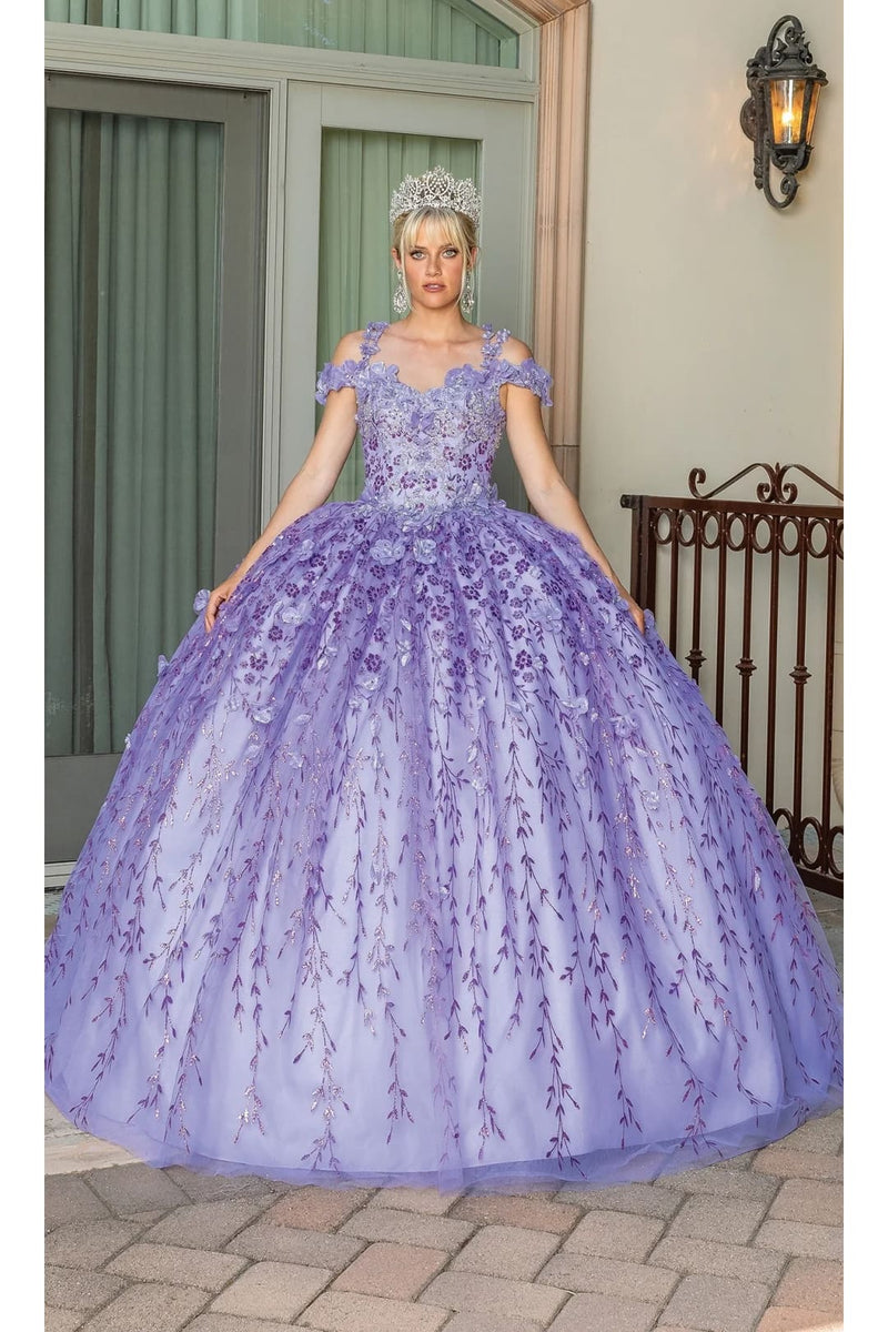 Dancing Queen Dresses DQ1640 Quinceañera Ball Gown with Beaded Bodice