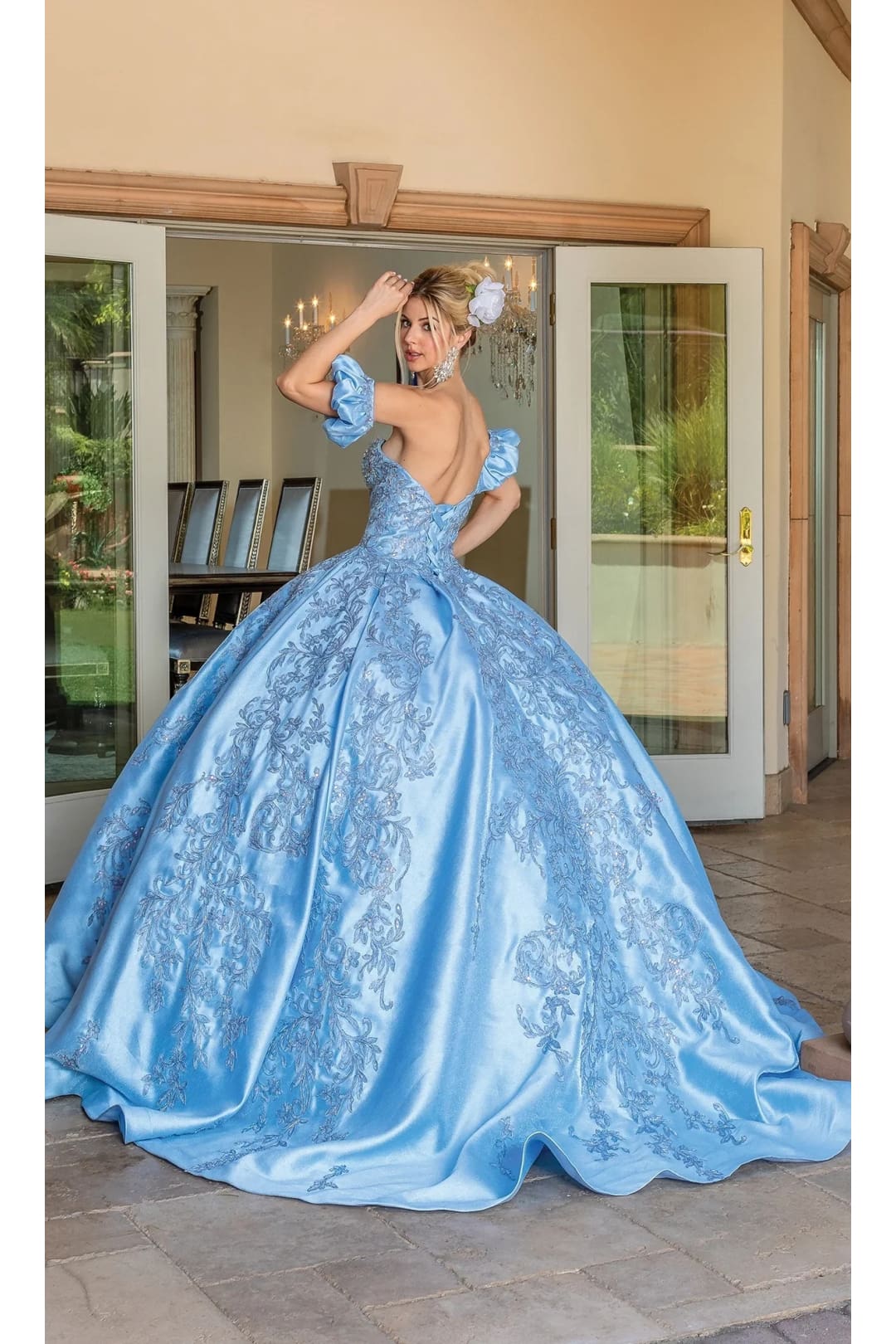 Dancing Queen Dresses DQ-1644 Quinceañera Timeless Ball Gown Design - Bahama Blue / XS - Dress