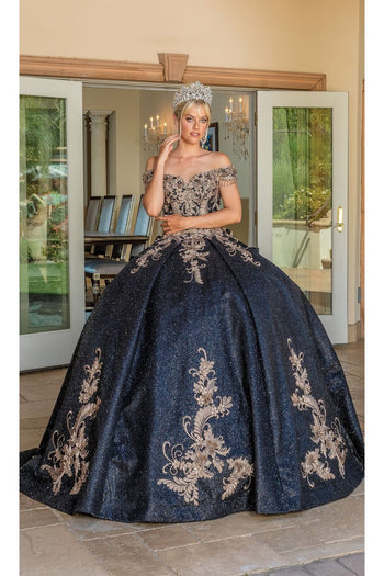 Dancing Queen Dresses DQ-1658 Quinceañera Gown with Exquisite Details - Black / XS - Dress