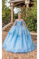 Dancing Queen Dresses DQ-1664 Quinceañera Glamorous Gown for Your Day - Bahama Blue / XS - Dress