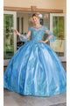 Dancing Queen Dresses DQ-1665 Quinceañera Stunning & Classic Ball Gown - Bahama Blue / XS - Dress